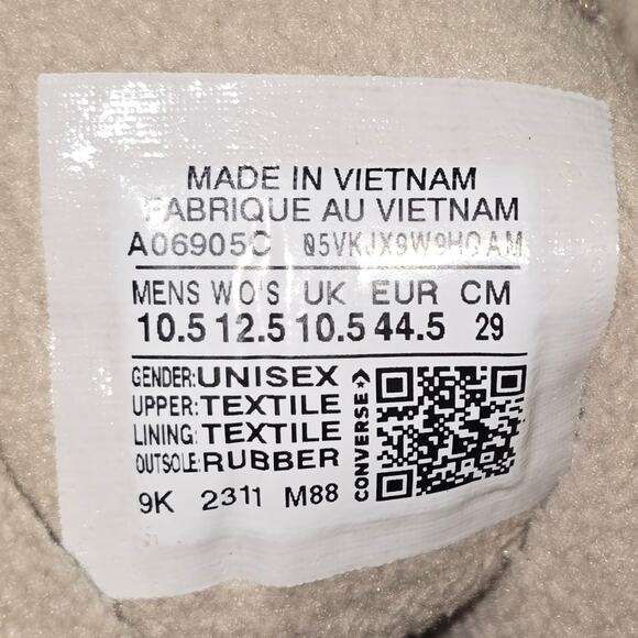 CONVERSE Chuck 70 De Luxe Heel Stone Gray Boots‎ Shoes NEW Men's Size 10.5 - Picture 13 of 13